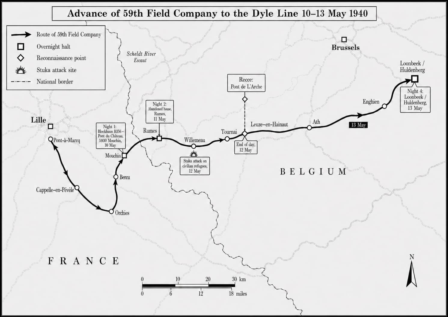 Map 1 Advance into Belgium